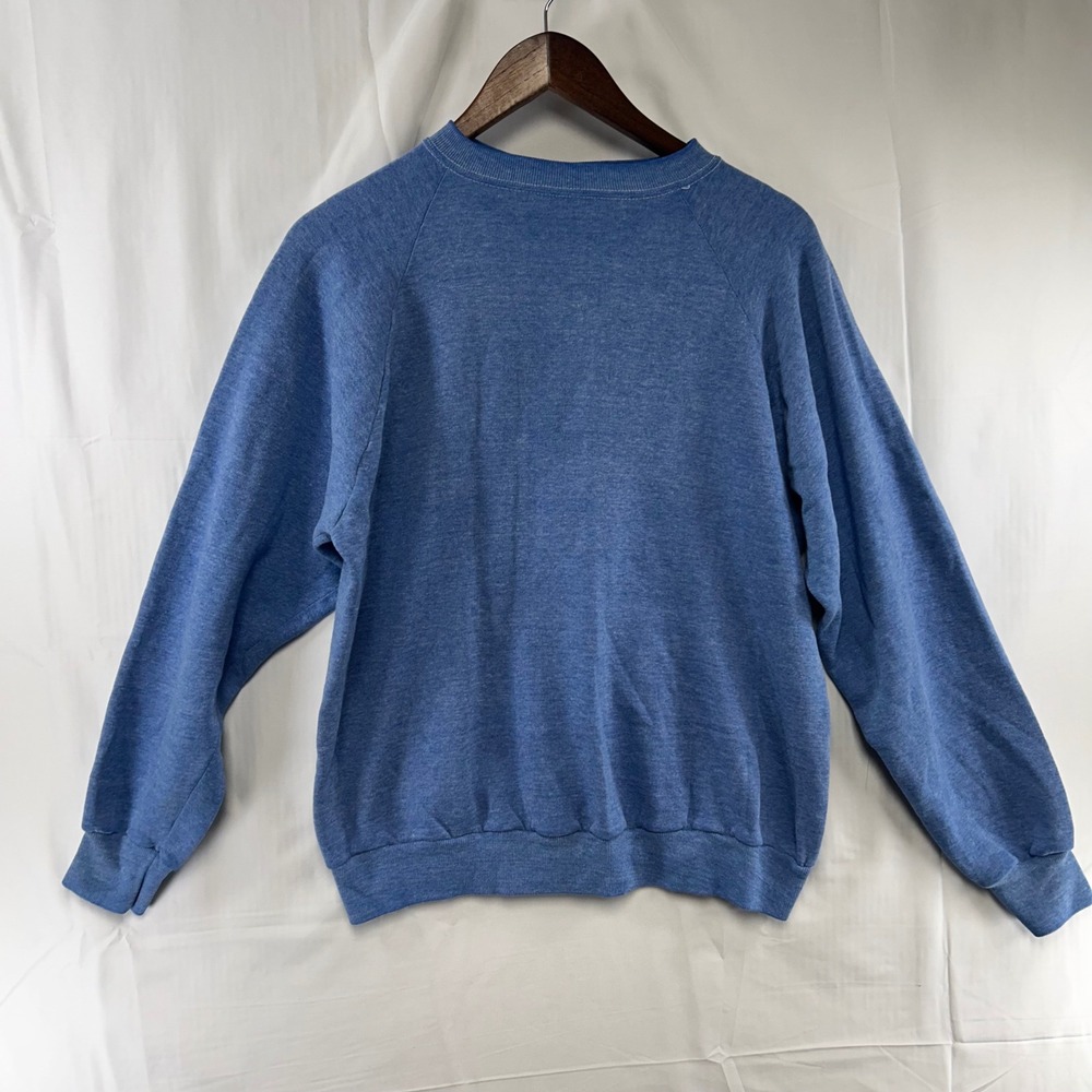 Sportswear Sweatshirt Mens XL Blue Heathered Raglan Blank Made in USA Vintage